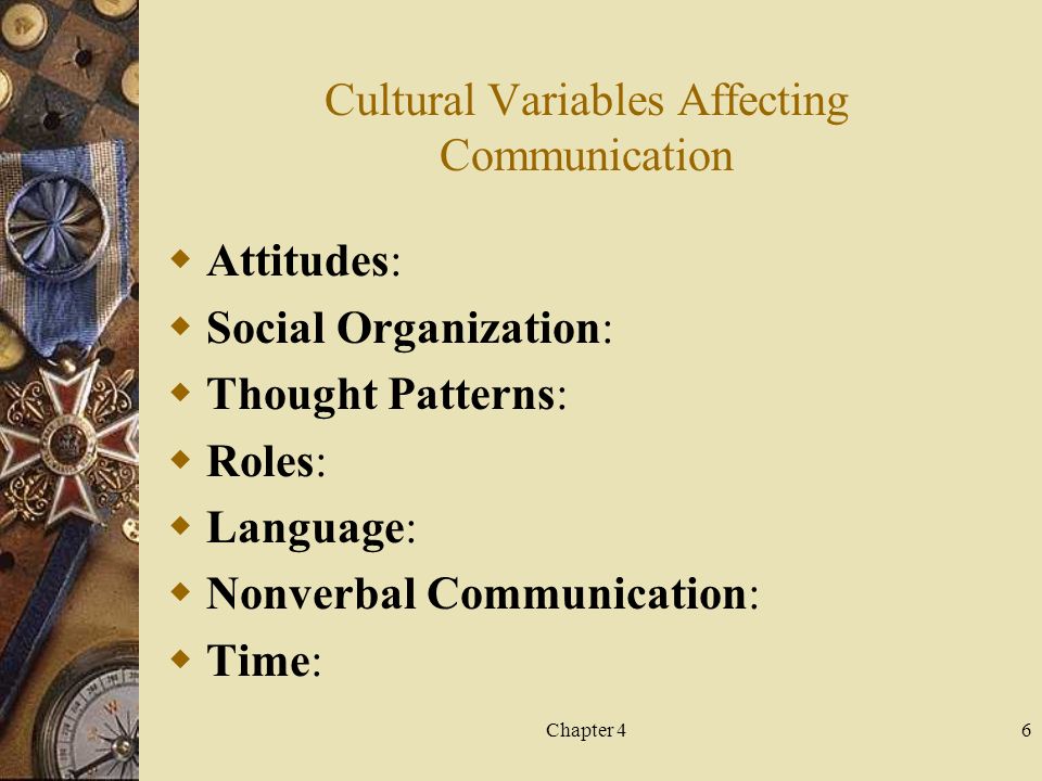 Cultural variables in Communication Channels